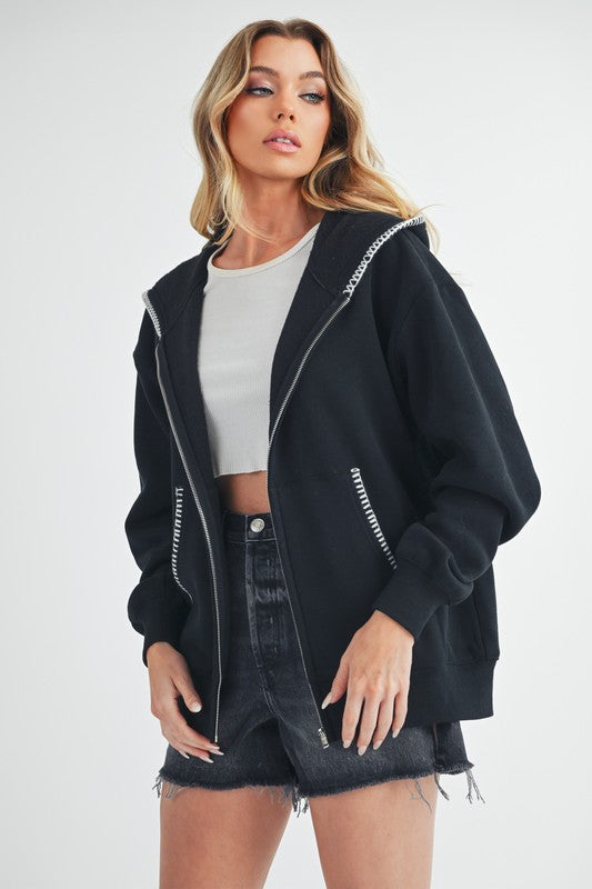 Aemi + Co Noel Full Zip Hoodie Jacket