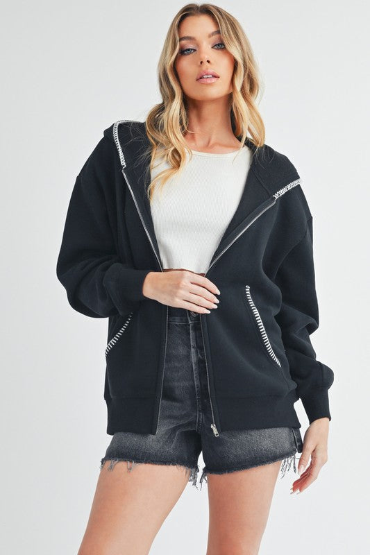 Aemi + Co Noel Full Zip Hoodie Jacket