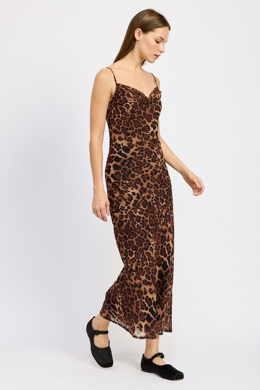 Emory Park Animal SPAGHETTI STRAP MAXI DRESS