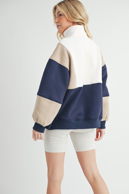 Aemi + Co Glo Colorblock Pullover Sweatshirts