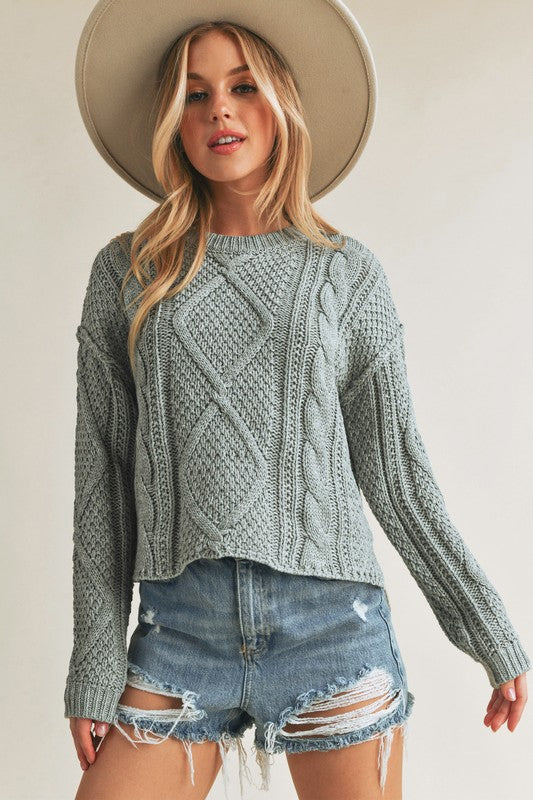 Aemi + Co Adela Cable Knit Sweater