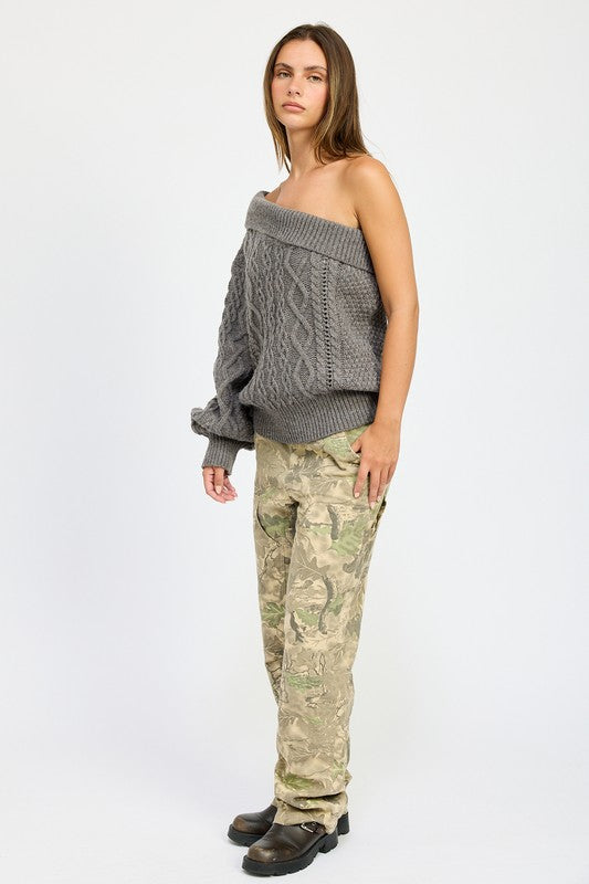 Emory Park OVERSIZED ONE SHOULDER SWEATER