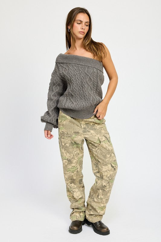 Emory Park OVERSIZED ONE SHOULDER SWEATER