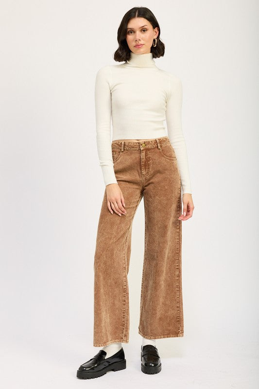 Emory Park DISTRESSED Cropped CORDUROY PANTS