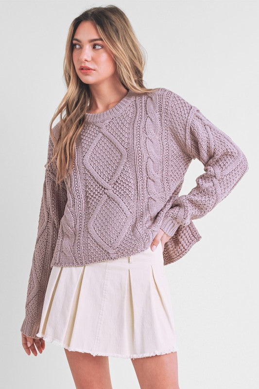 Aemi + Co Adela Cable Knit Sweater