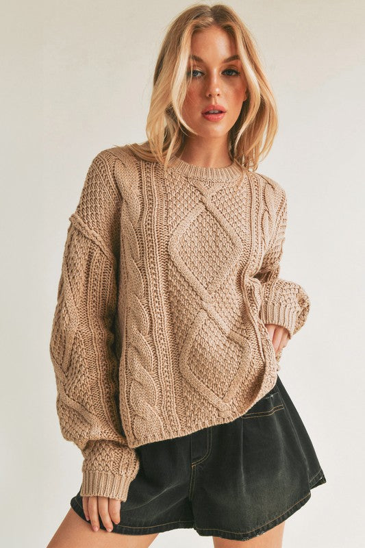 Aemi + Co Adela Cable Knit Sweater