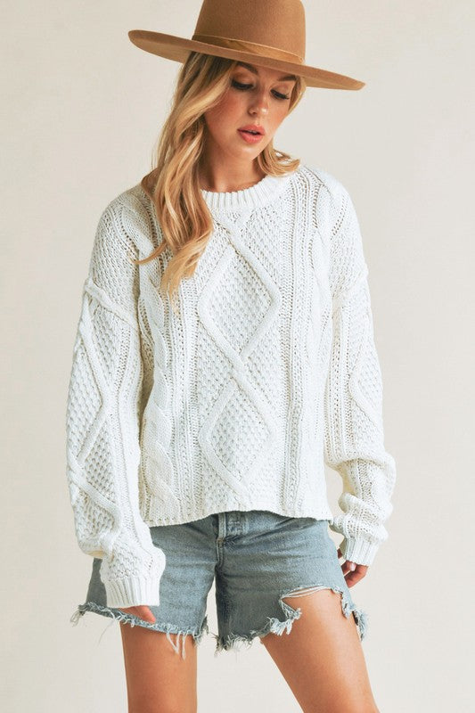 Aemi + Co Adela Cable Knit Sweater