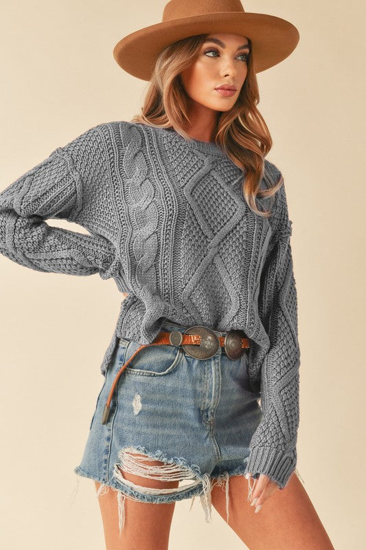 Aemi + Co Adela Cable Knit Sweater