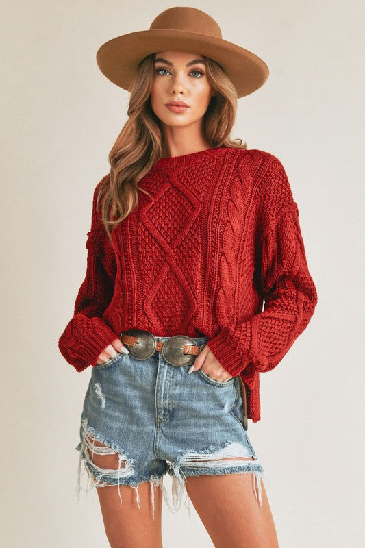 Aemi + Co Adela Cable Knit Sweater