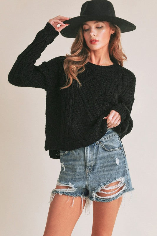 Aemi + Co Adela Cable Knit Sweater