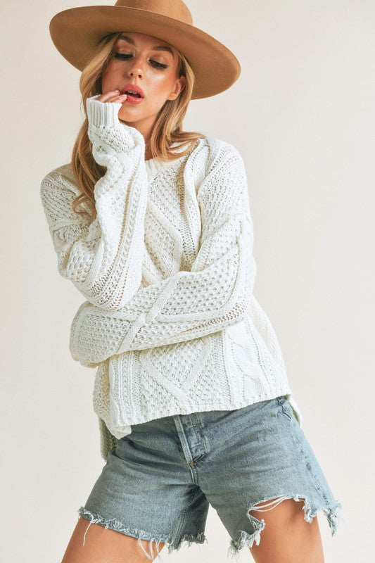 Aemi + Co Adela Cable Knit Sweater