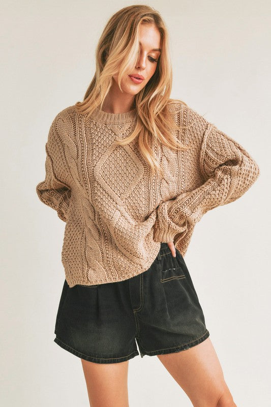 Aemi + Co Adela Cable Knit Sweater