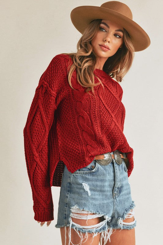 Aemi + Co Adela Cable Knit Sweater