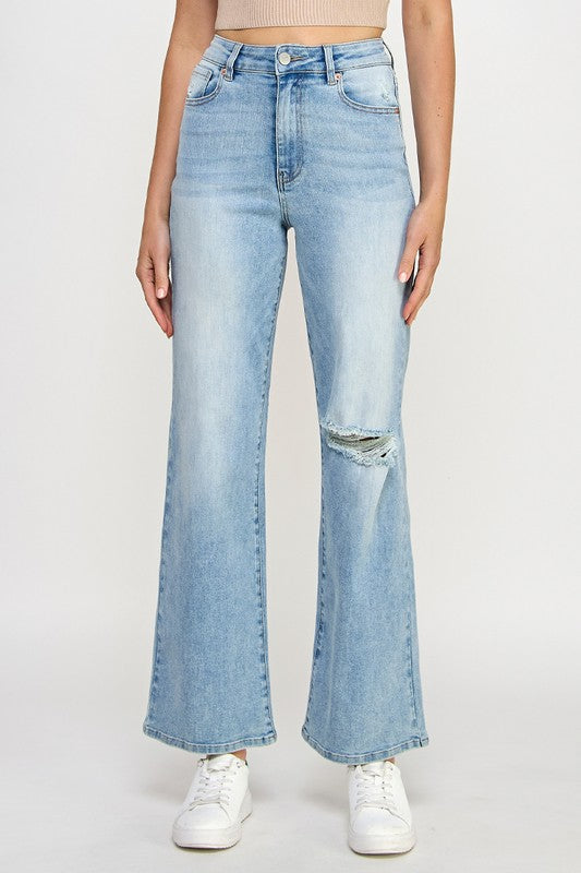 Denim Lab USA HIGH RISE RELAXED WIDE LEG JEANS