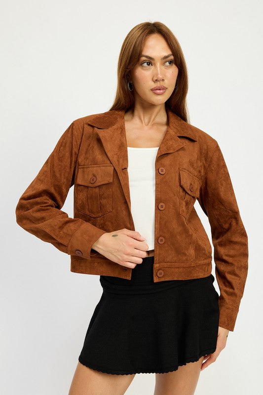 Emory Park SUDE JACKET WITH POCKETS