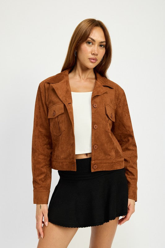 Emory Park SUDE JACKET WITH POCKETS