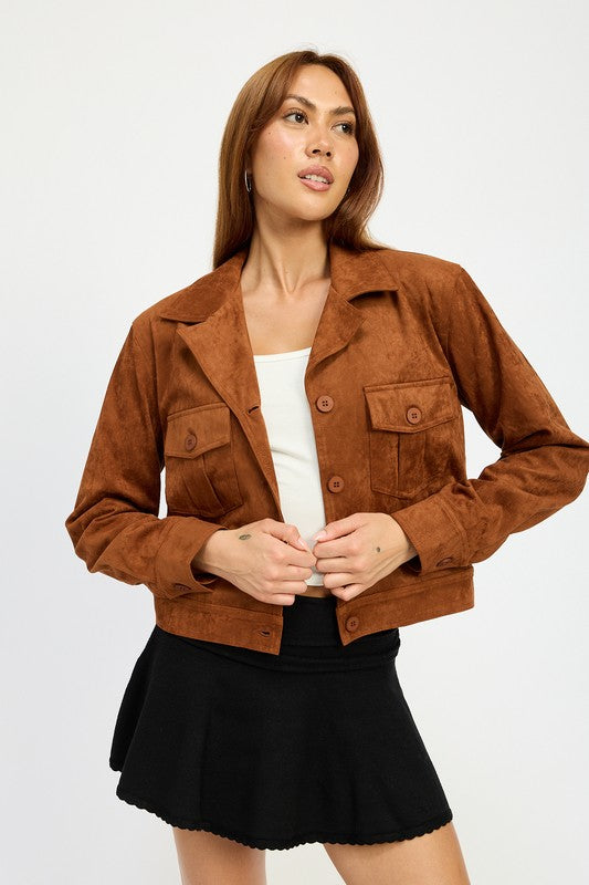 Emory Park SUDE JACKET WITH POCKETS