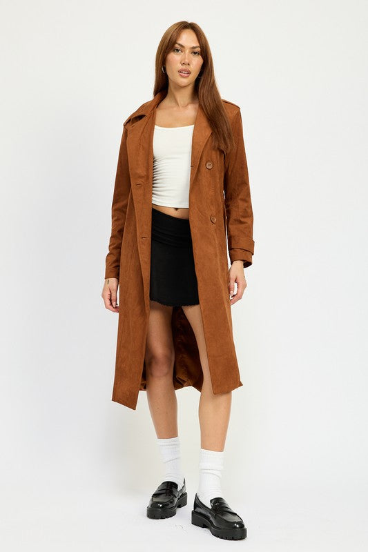 Emory Park SUEDE TRENCH COAT