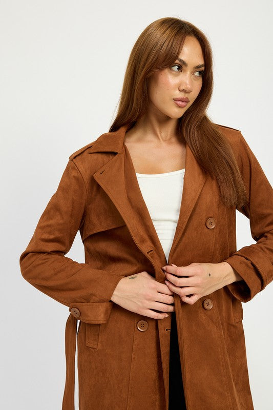 Emory Park SUEDE TRENCH COAT