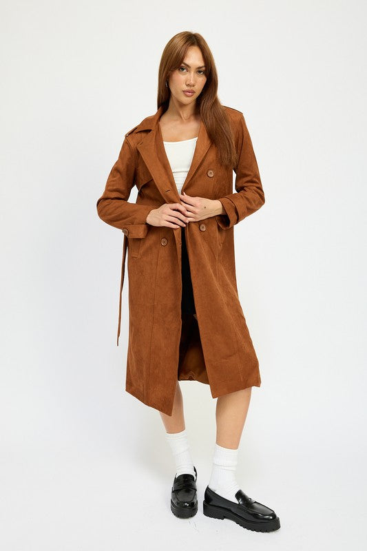 Emory Park SUEDE TRENCH COAT