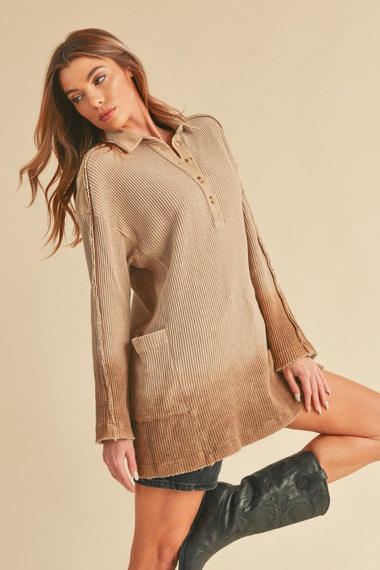 Aemi + Co Capri Dyed Thermal Tunic Top