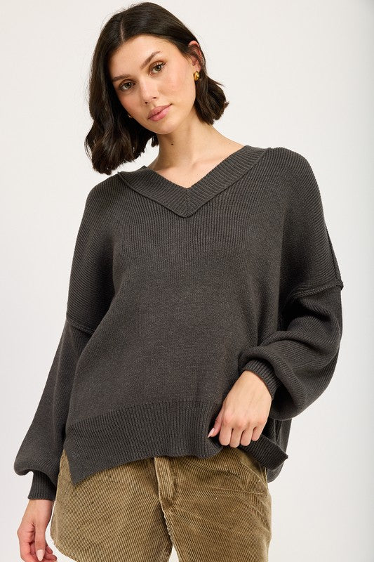 Emory Park OVERSIZED V NECK SWEATER