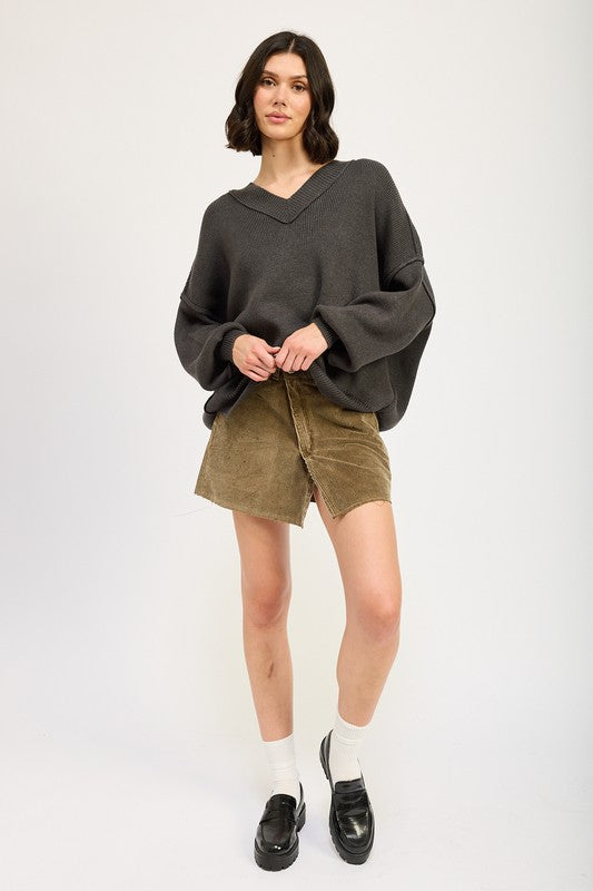 Emory Park OVERSIZED V NECK SWEATER