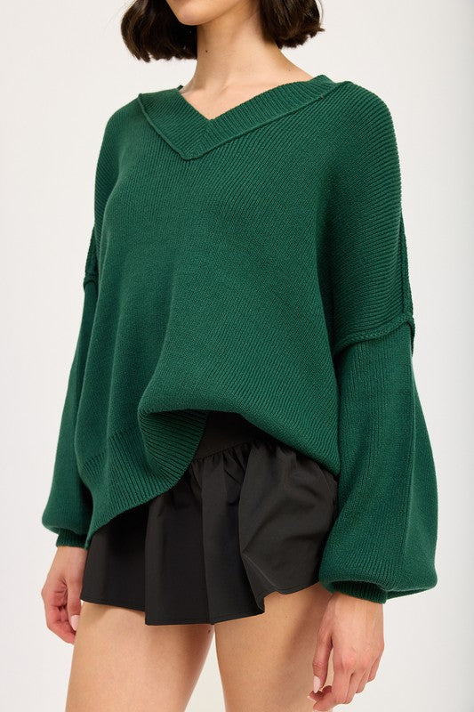 Emory Park OVERSIZED V NECK SWEATER