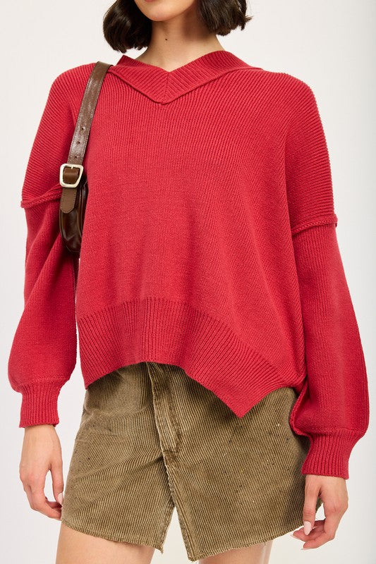 Emory Park OVERSIZED V NECK SWEATER