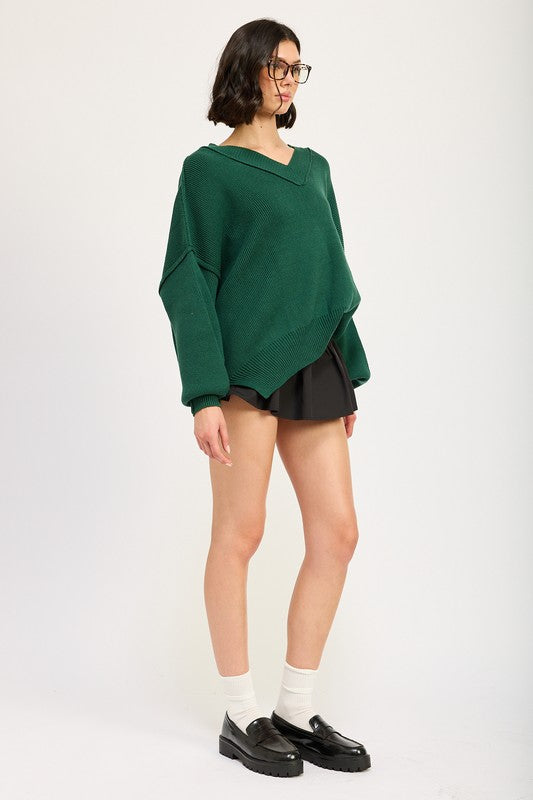 Emory Park OVERSIZED V NECK SWEATER