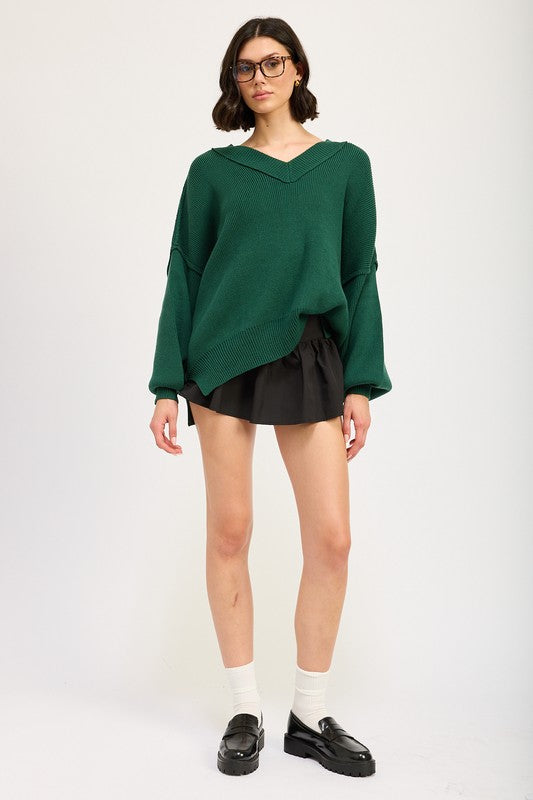 Emory Park OVERSIZED V NECK SWEATER