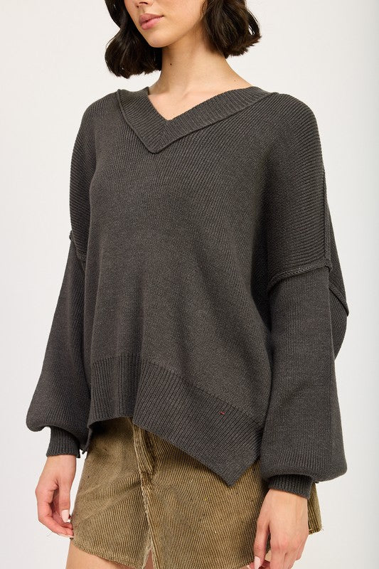 Emory Park OVERSIZED V NECK SWEATER