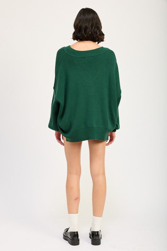 Emory Park OVERSIZED V NECK SWEATER