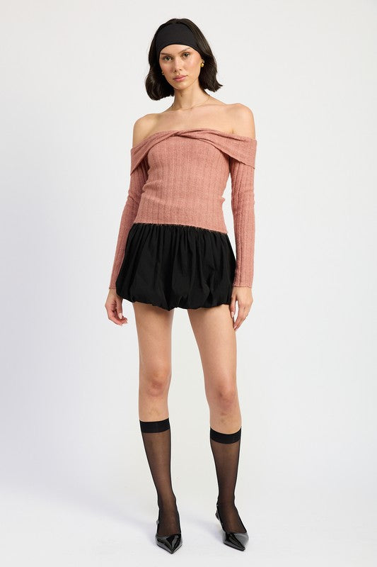 Emory Park OFF SHOULDER SWEATER TOP