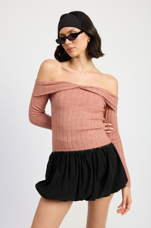 Emory Park OFF SHOULDER SWEATER TOP