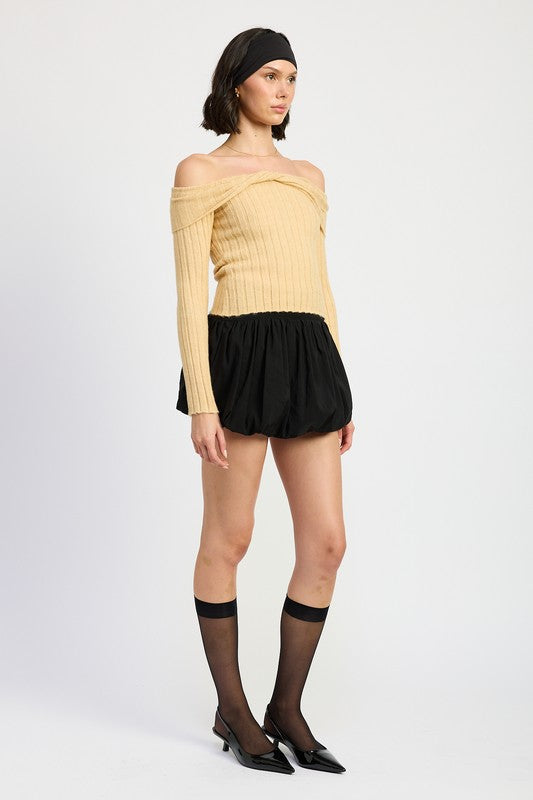 Emory Park OFF SHOULDER SWEATER TOP