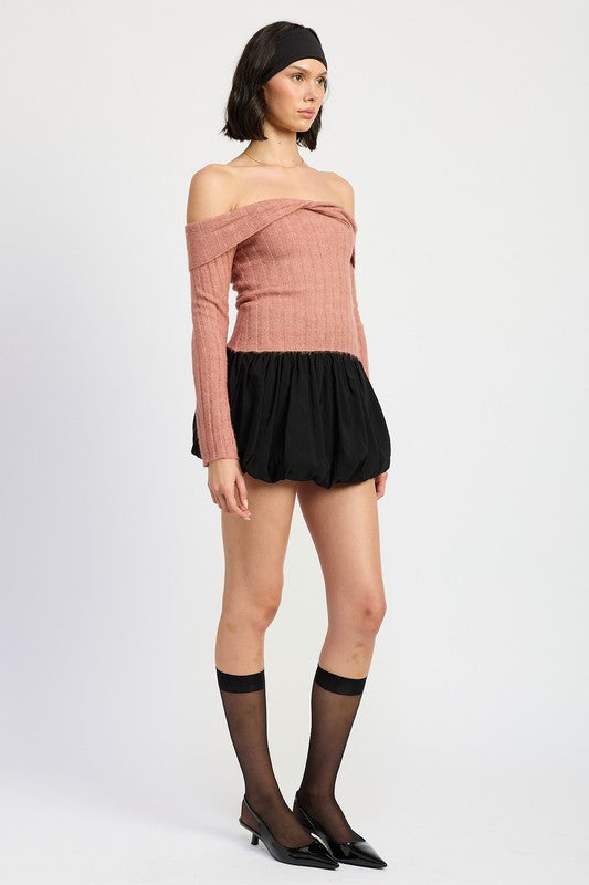 Emory Park OFF SHOULDER SWEATER TOP