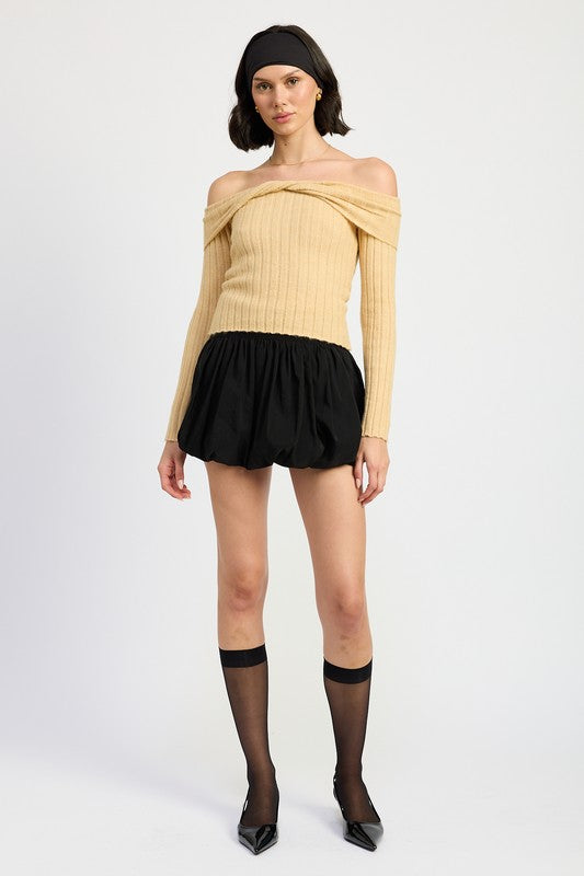 Emory Park OFF SHOULDER SWEATER TOP