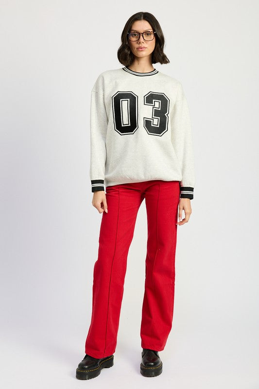 Emory Park STRIPED COLLAR PULL OVER SWEATER