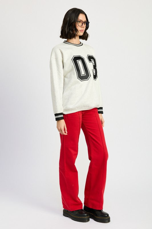 Emory Park STRIPED COLLAR PULL OVER SWEATER