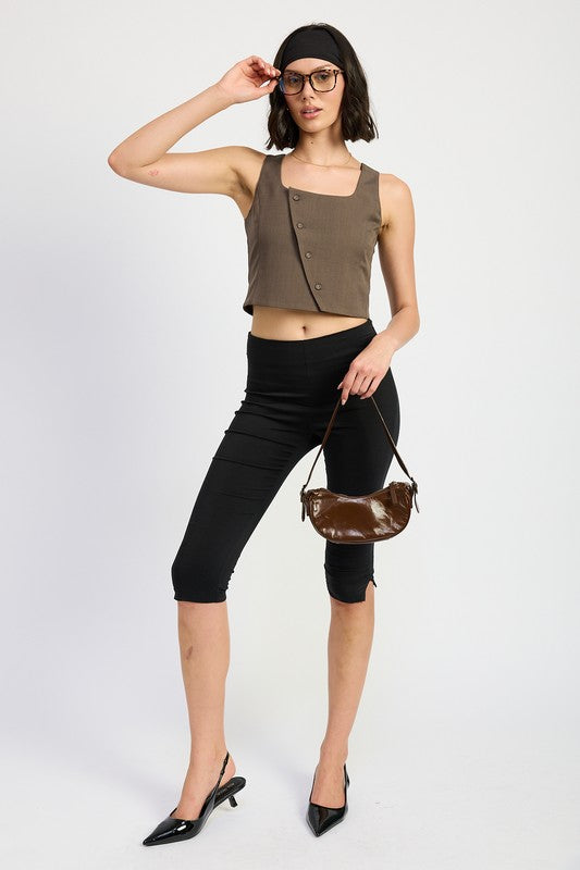 Emory Park ASYMMETRICAL VEST TOP