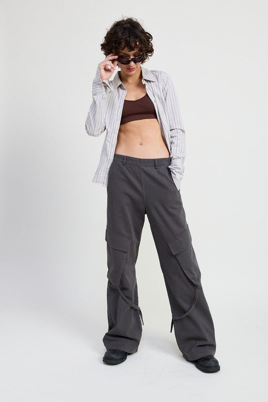 Emory Park Baggy CARGO PANTS WITH POCKET DETAIL