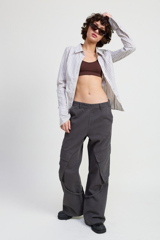 Emory Park Baggy CARGO PANTS WITH POCKET DETAIL