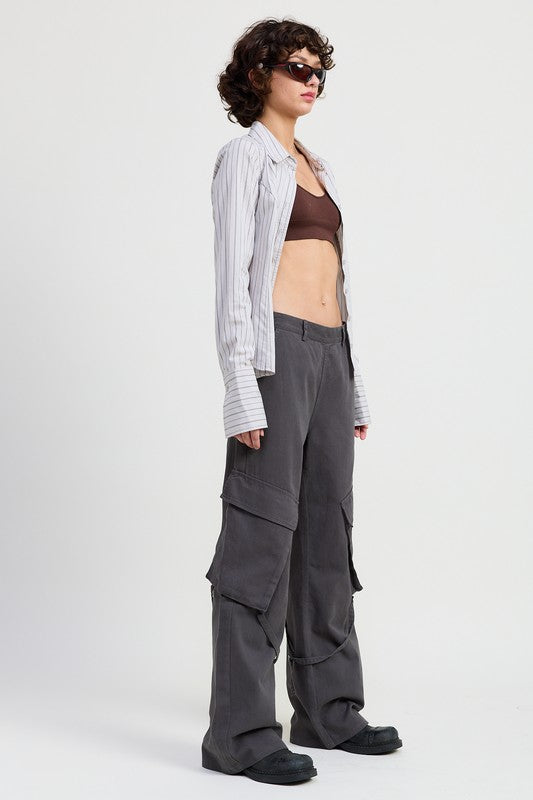 Emory Park Baggy CARGO PANTS WITH POCKET DETAIL