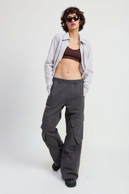 Emory Park Baggy CARGO PANTS WITH POCKET DETAIL