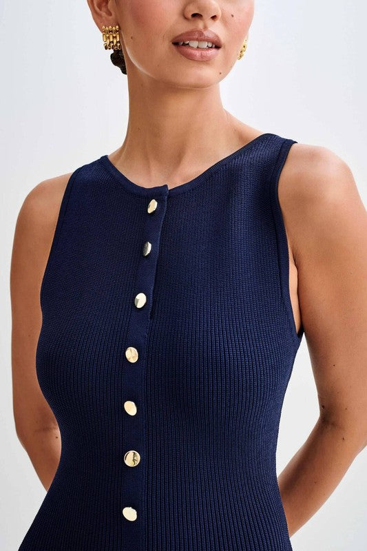 By Claude Women Fashion Long Maxi Knit Dress | Navy | XL By Claude Women Fashion Long Maxi Knit Dress | Navy | XL