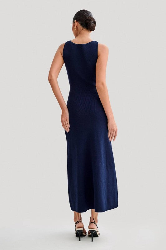 By Claude Women Fashion Long Maxi Knit Dress | Navy | XL By Claude Women Fashion Long Maxi Knit Dress | Navy | XL