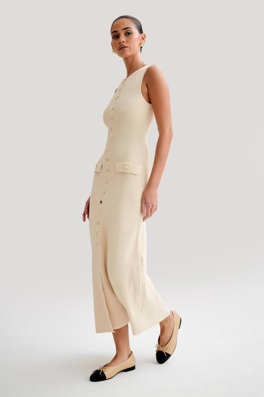 By Claude Women Fashion Long Maxi Knit Dress | Cream | XL By Claude Women Fashion Long Maxi Knit Dress | Cream | XL