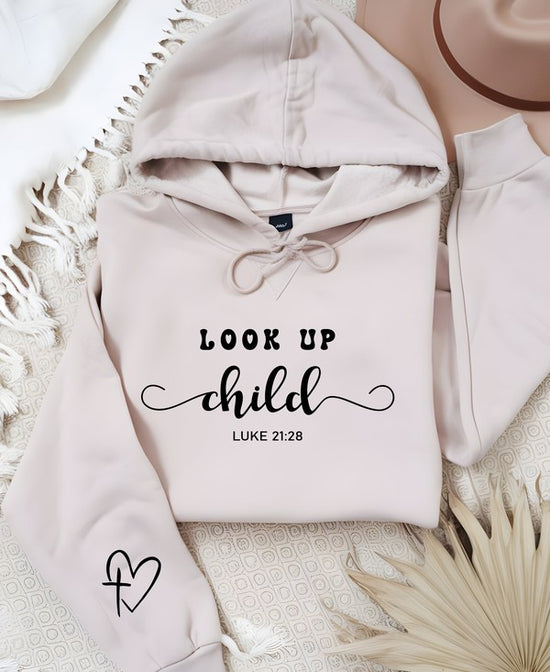 Ocean and 7th Plus Look Up Child Luke 21 28 Graphic Hoodie