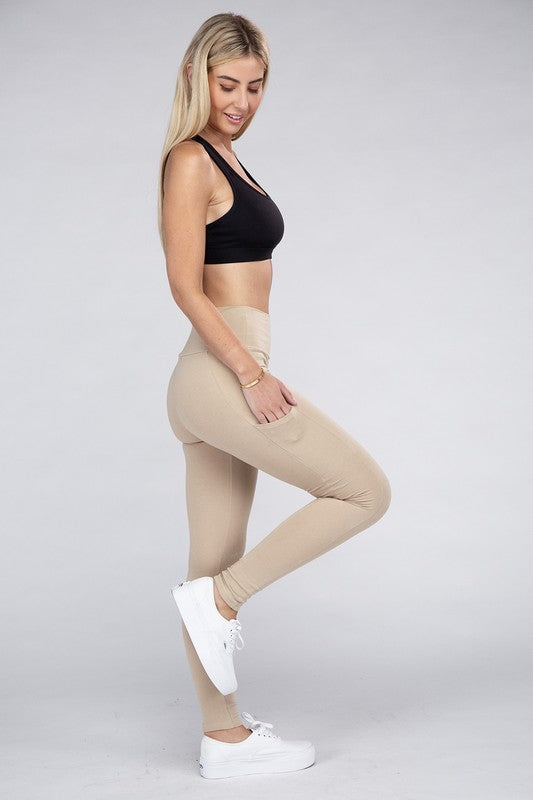 Ambiance Apparel Active Leggings Featuring Concealed Pockets